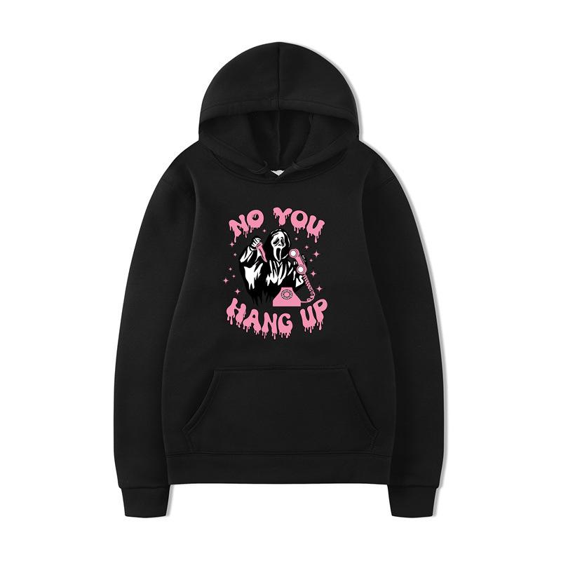 

No You Hang Up Halloween with Heart Prints Hoodies Men Long Sleeve Sweatshirts Women Harajuku Streetwear Pullovers Sudaderas S