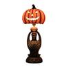 Pumpkin Night Light Halloween Horror Skeleton Ghost Witch Pumpkin Lantern Resin LED Tabletop Lamp for Gothic Room Desk Decorr