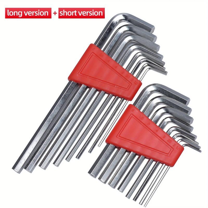 8PCS L-Shape Allen Wrench Set Metric & Inch Hex Keys Compact Repair Tools for Home And Workshop
