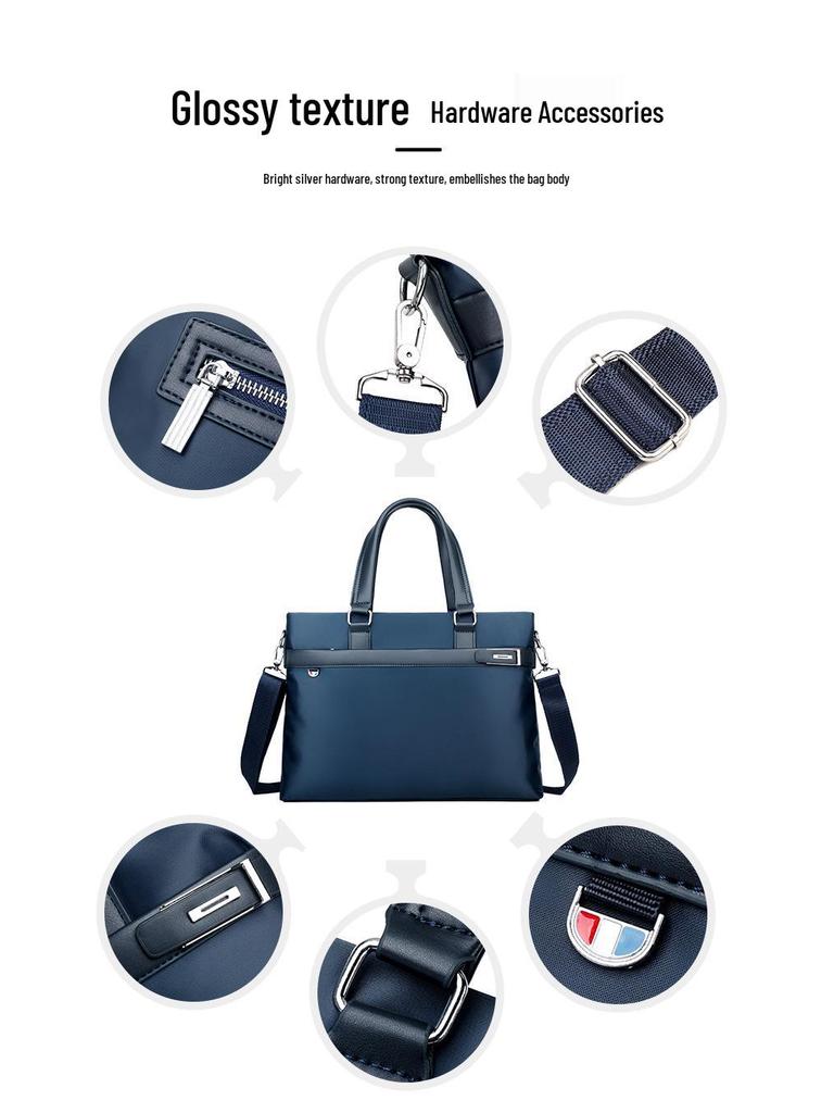 Men's Waterproof Oxford Conference Crossbody Briefcase
