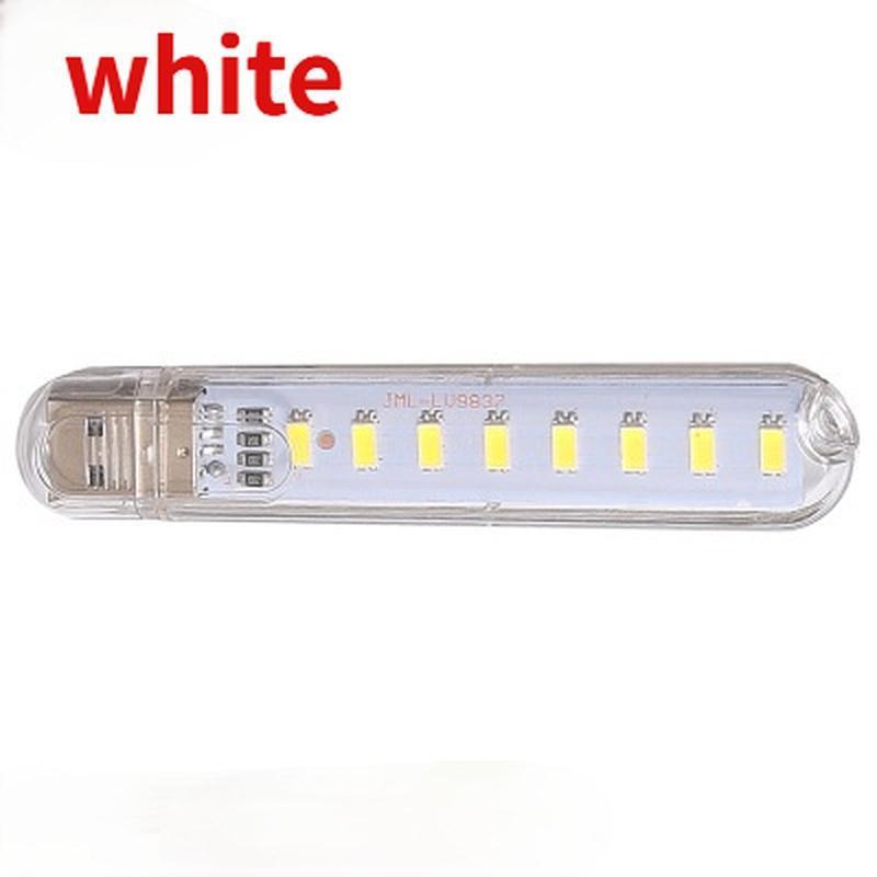 2PC 8 LED Mini Portable USB Lamp DC 5V Camping USB Lighting for PC Laptop Mobile Power Bank Gadget