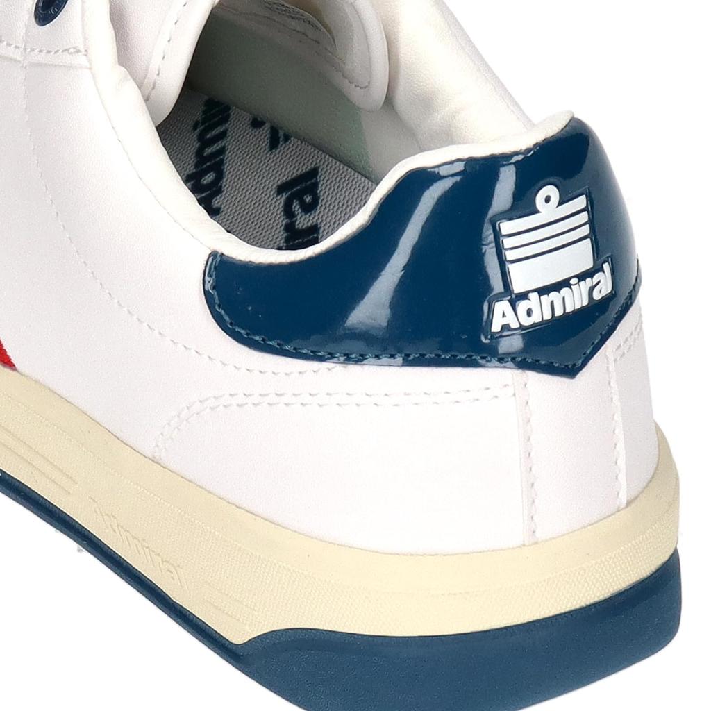 Admiral MERTON AD826 Herren-Sneakers, Weiß/Marineblau, Größe 27,0 cm