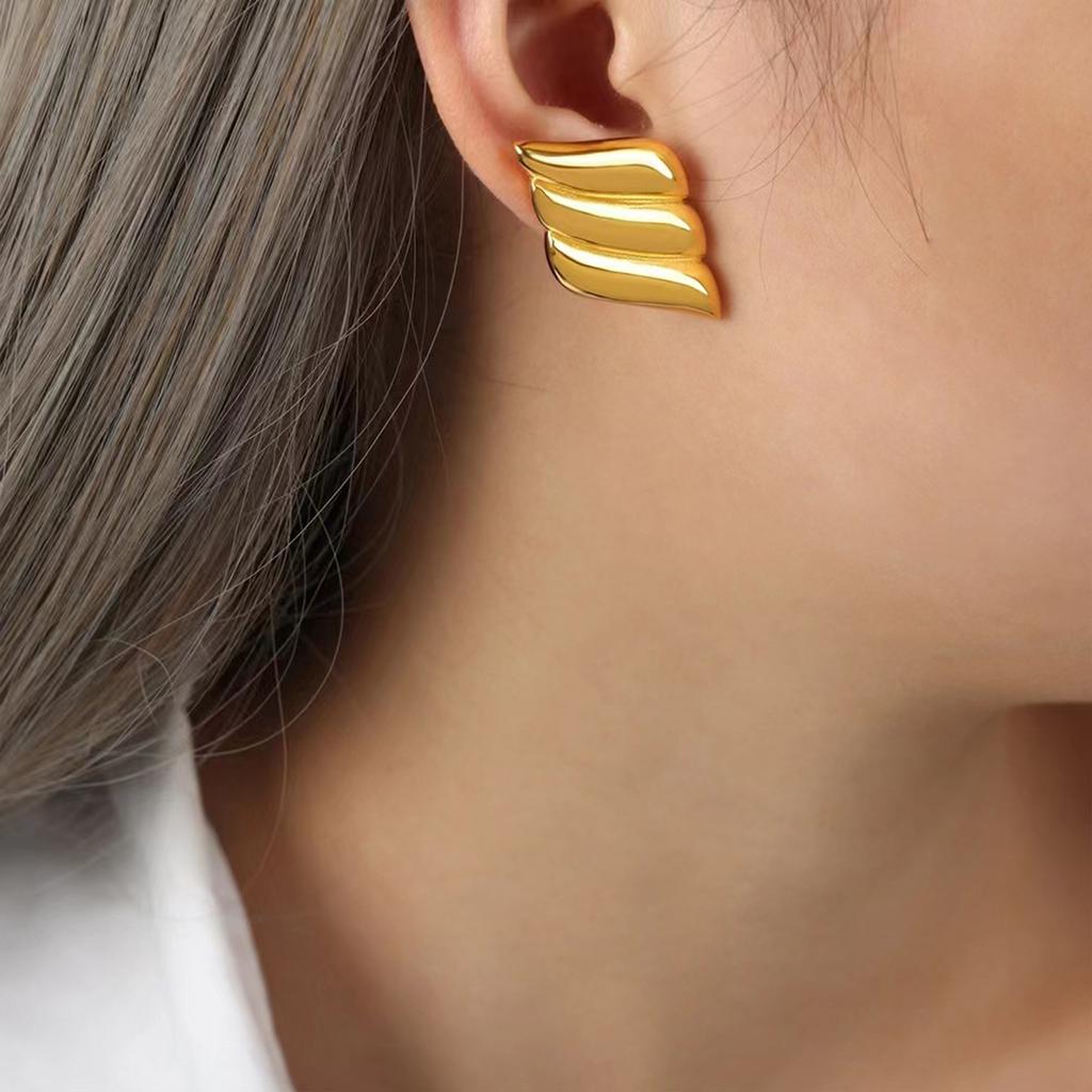 Chic Geometric Earrings Chic Diamond Shaped Ear Accessory Individualized Ear Studs Earrings Adornment for Fashion Lovers