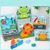 Wooden Baby 3d Puzzle With Animal And Traffic Designs For Early Education Kids
