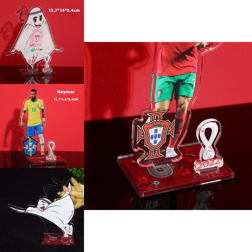 Football Star Mascot Logo Acrylic Handmade Toy Perfect For Fans Of Neymar Messi And Ronaldo