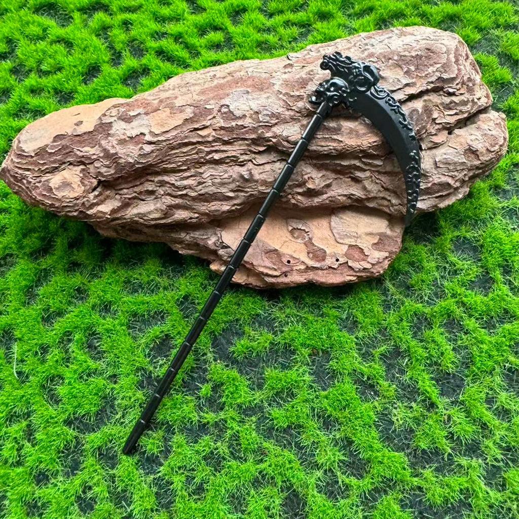 Gothic Skull Grim Reaper Scythe Hairpin Fork In Viking Norse Style