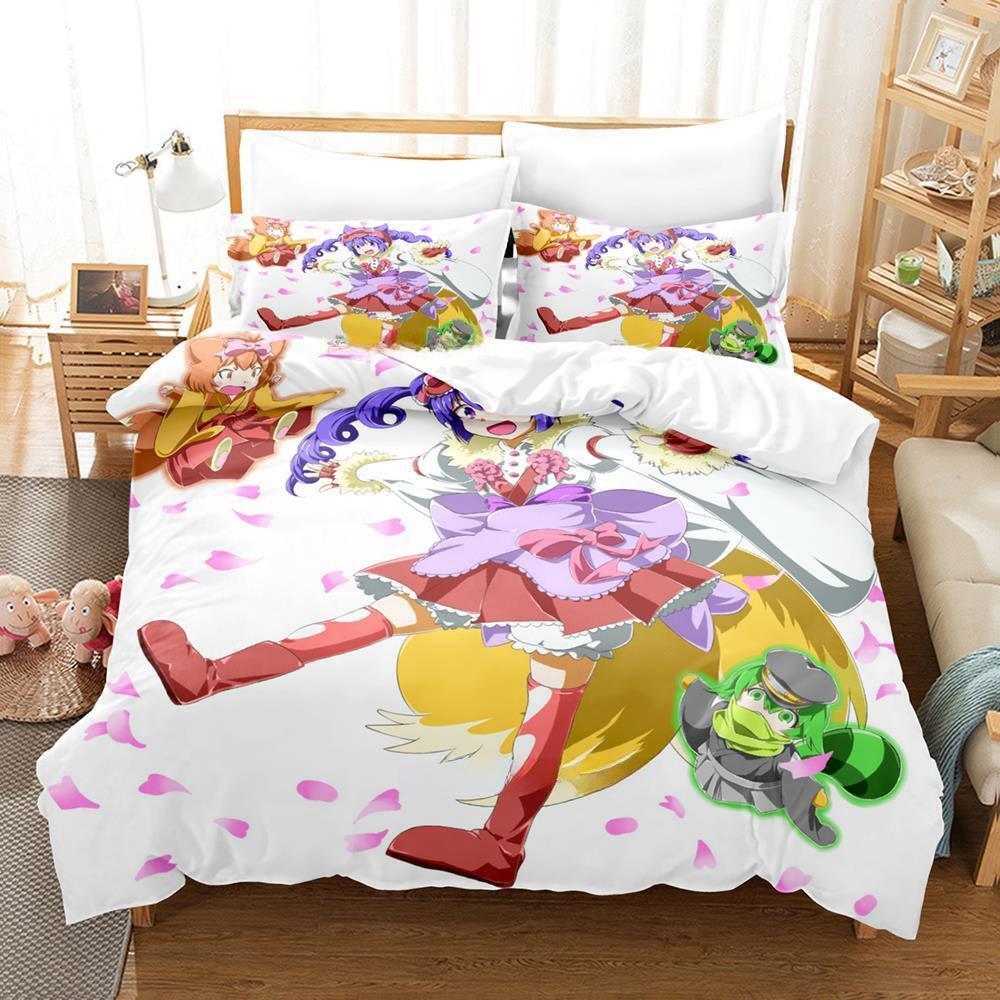 3D Kawaii Anime Matoi the Sacred Slayer Bettwäscheset Einzelbett Twin Full Queen King Size Bettset Erwachsener Kind Schlafzimmer Bettbezugsets