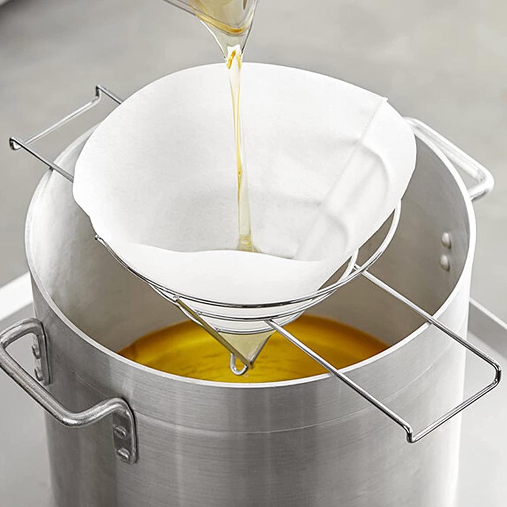 30Pcs Fryer Oil Filters Non-Woven Filter Cones Cooking Oil Filter Cones Maple Syrup Filter Set Cones Filter for Kitchen