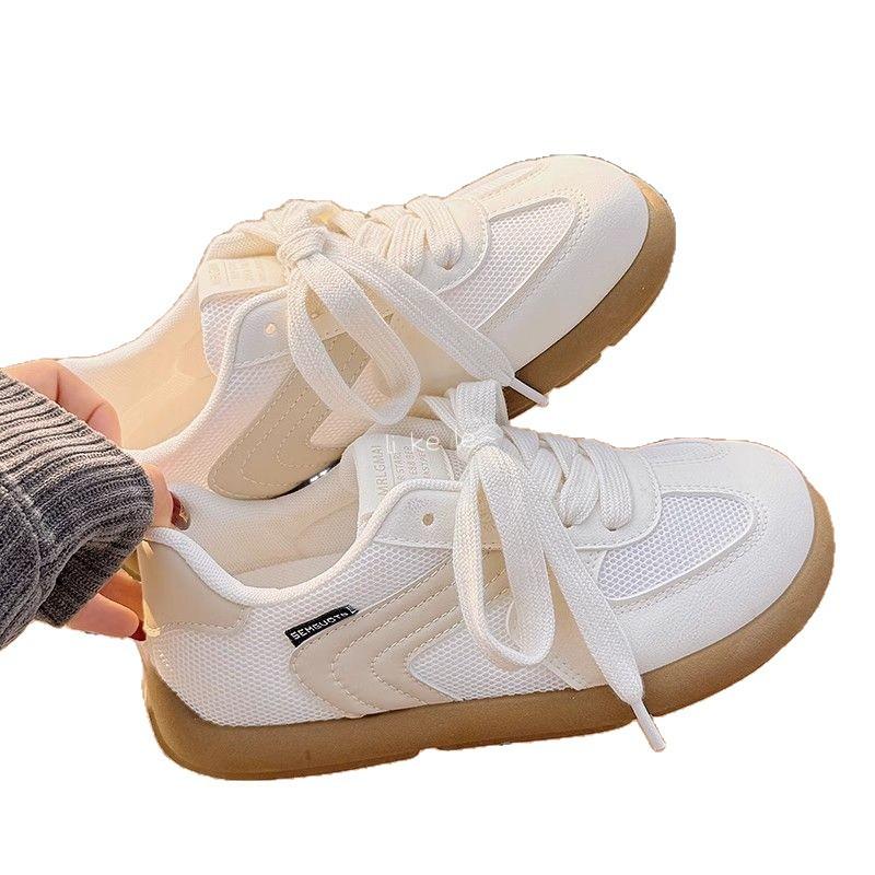 Summer mesh breathable little white shoes women's shoes new versatile niche sports board shoes campus wind big head shoes