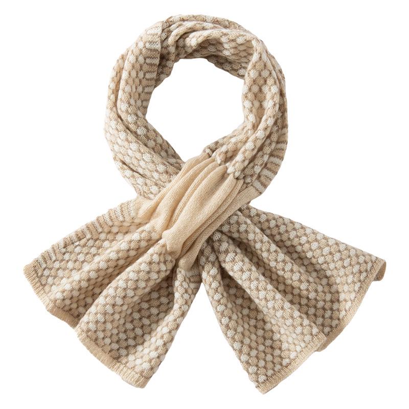 Women's 100% Pure Cashmere Plaid Scarf - Warm, Versatile, Fashionable for Autumn/Winter