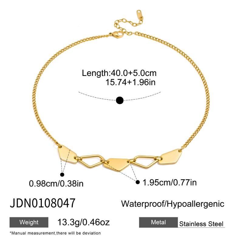 18K Gold Plated Stainless Steel Necklace Minimalist Luxury Chain Sweater Women