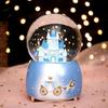 Fairytale Castle Crystal Ball Enchanted Carriage with Glittering Snowfall Music Box Christmas Decorations