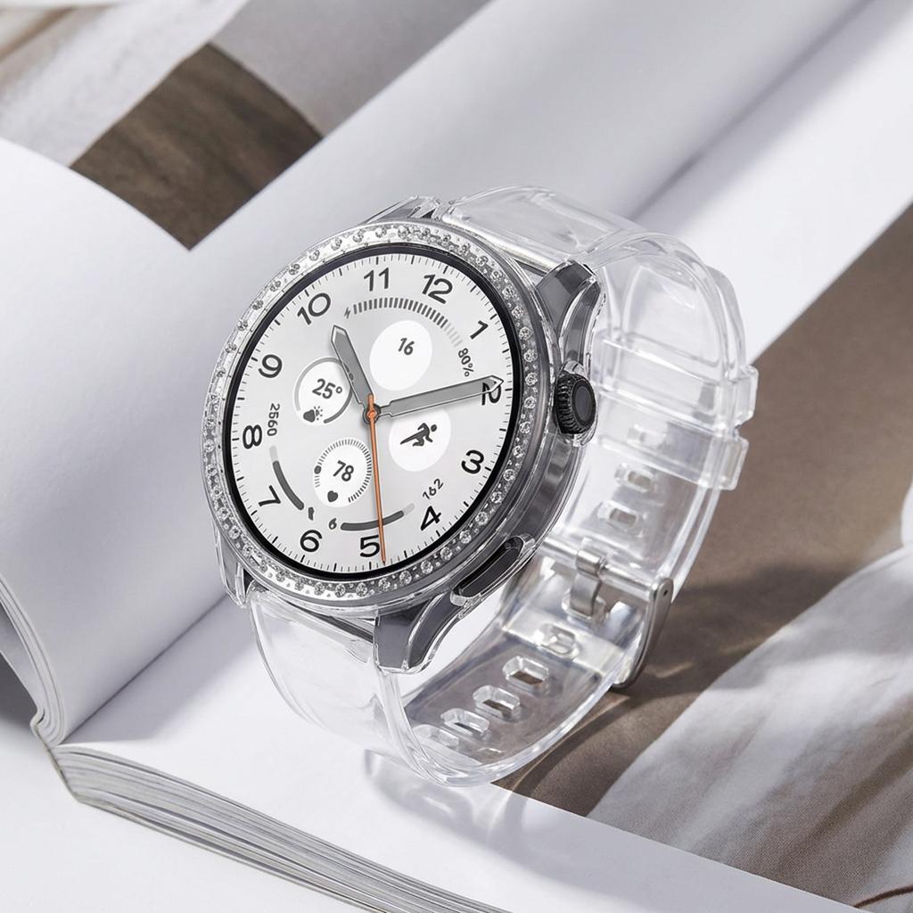 Diamant Hülle für Xiaomi Watch 5 Bling Damen Abdeckung Anti-Drop Stoßfänger für Miband 5 Smartwatch Ersatz Schutzschale