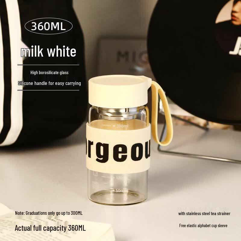 Portable Borosilicate Glass Measuring Mug