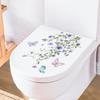 New Flower Butterfly Dragonfly Toilet Stickers Bathroom Home Decor Wall Decals Self-Adhesive