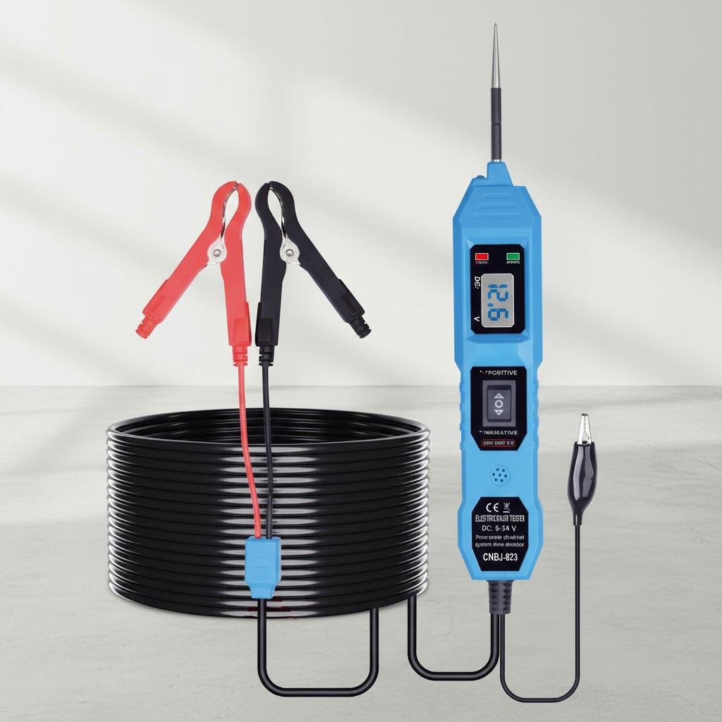 

Multifunctional Car Circuit Tester Diagnostic Tool for Electrical System with LCD Display Power Probe Kit Automotive Repair Tool синий