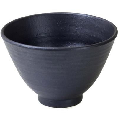 Ranchant Deep Tea Bowl Black Fired Arita Ware Made In Japan 12.3x8.3(cm)