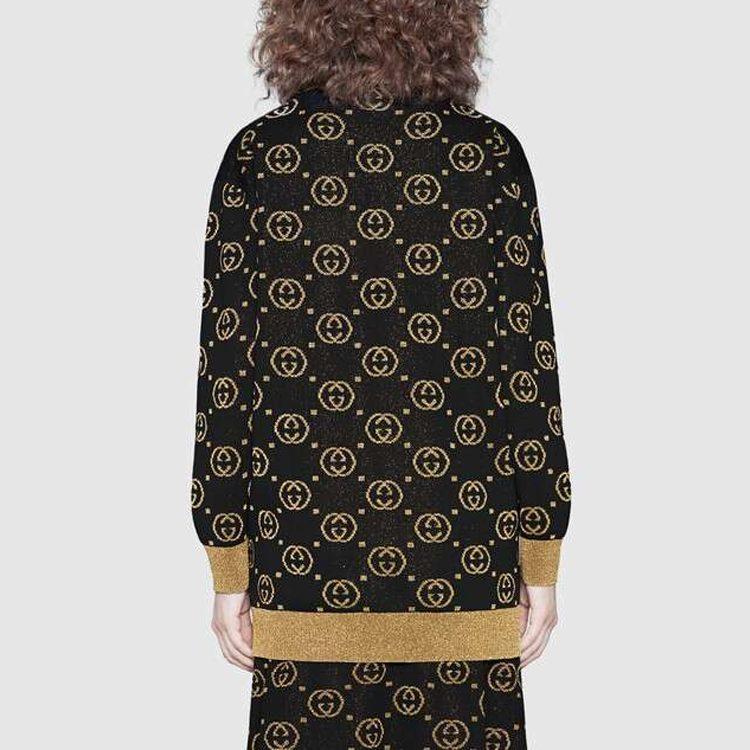 Gucci Knitwear Women's Black V Neck Moderate 555014-XKAH9-1815