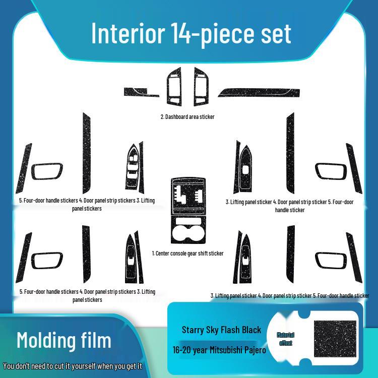 

Матова плівка «Зоряне небо» для модифікації інтер єру Mitsubishi Pajero 2016-2020 років