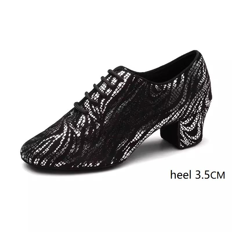 Professional Latin Dance Shoes Adult Women Teacher Shoe Woman Dance Shoes Sport Training Leather Dance Shoe Sneakers Shiny