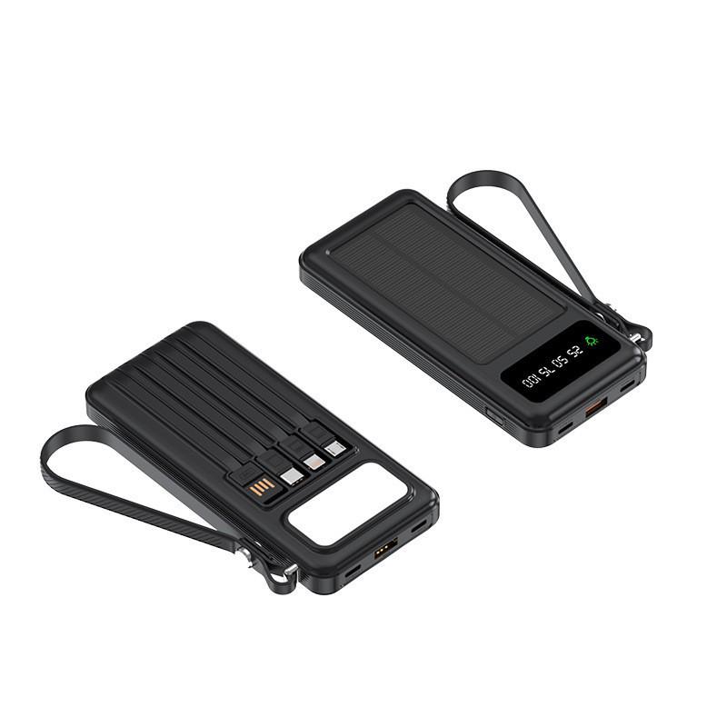 Solar-Powered 20,000mAh Power Bank with Large Capacity and Display – Ideal Holiday Gift