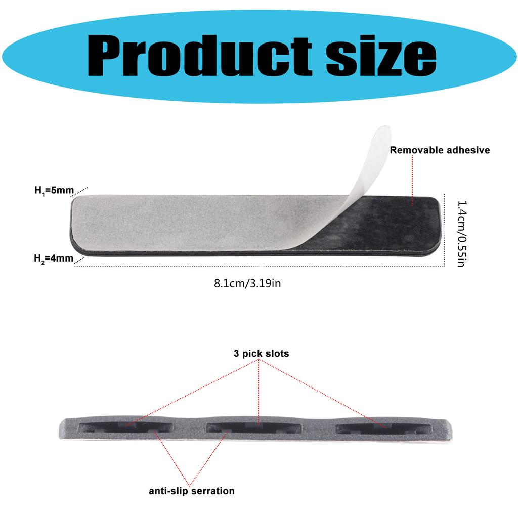 Portable Guitar Pick Case with 3 Guitar Picks Storage Container Light Weight Guitar Pick Display Case Easy To Use