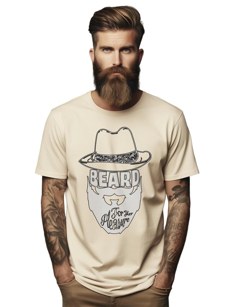 PrintBar Bearded for Pleasure T-shirt - Funny and Handsome! Funny T-shirt, Unise
