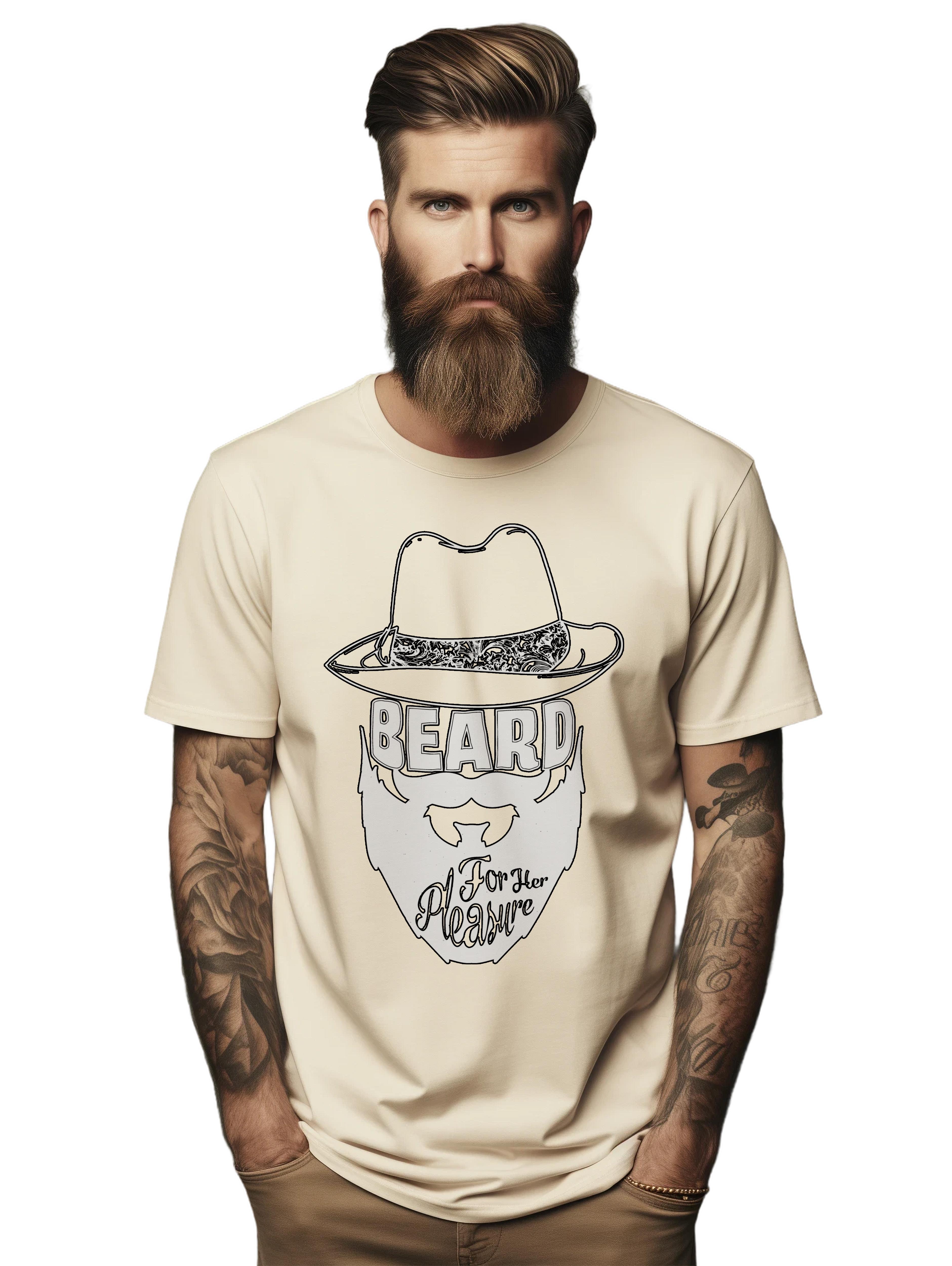 

PrintBar Bearded for Pleasure t-shirt - Funny and Handsome! Funny t-shirt, Unise 4XL