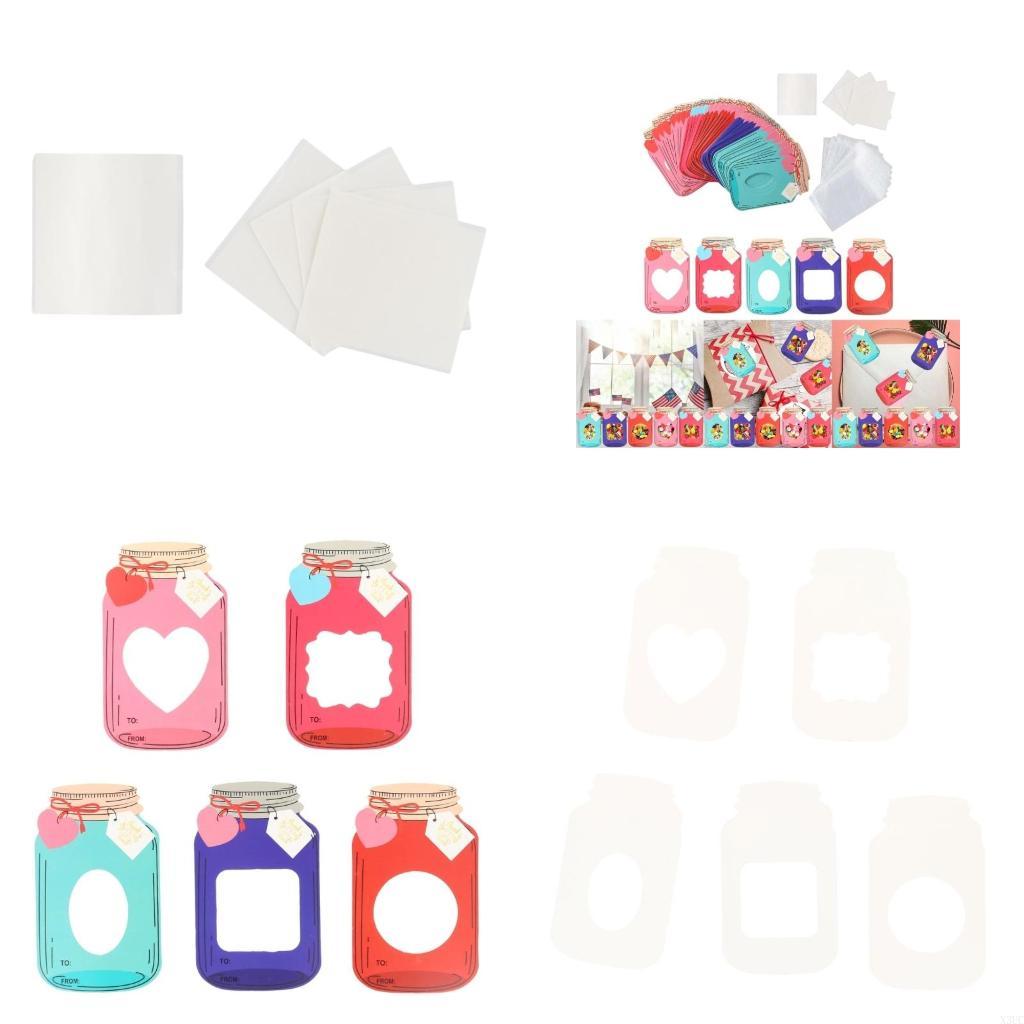 Set of 50 Valentines Day Exchange Cards School, Valentines Day Candy Pouches Funny Candy Pouches for School Class X3UC China Mainland