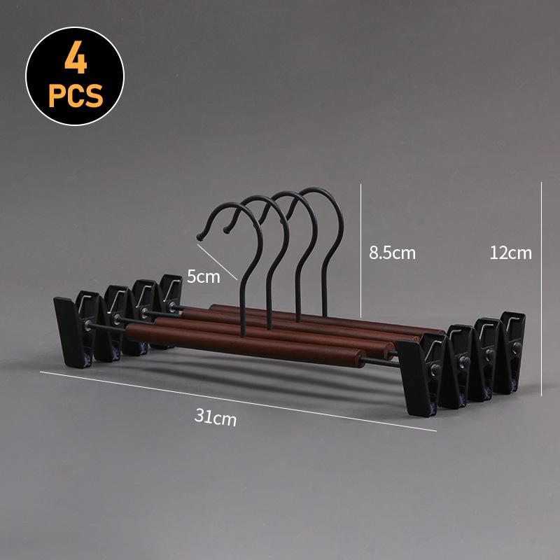 

3Pcs Retro Metal Wood Hanger Wardrobe Wide Shoulder Non-slip Clothes Hangers Household Coat Pants Suits Drying Rack Organizer