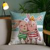 Anime U-Usavich Cushion Cover Soft Short Plush Double-Sided Printing Home Decor Machine Washable Pillow Case Gift