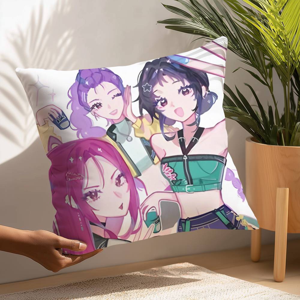 KPopS D-Demon H-Hunters Pillow Case Plush Fabric Soft  Pillowcase Double Sided Print Cushion Cover Household Gifts