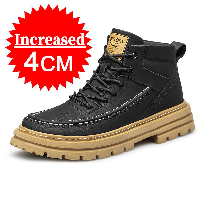 Fashion Increase 8cm Male Shoes Invisible Inner Height Increase Sneakers Men's Shoes Sports Leisure Shoes Elevator Shoes Big Size 37-48