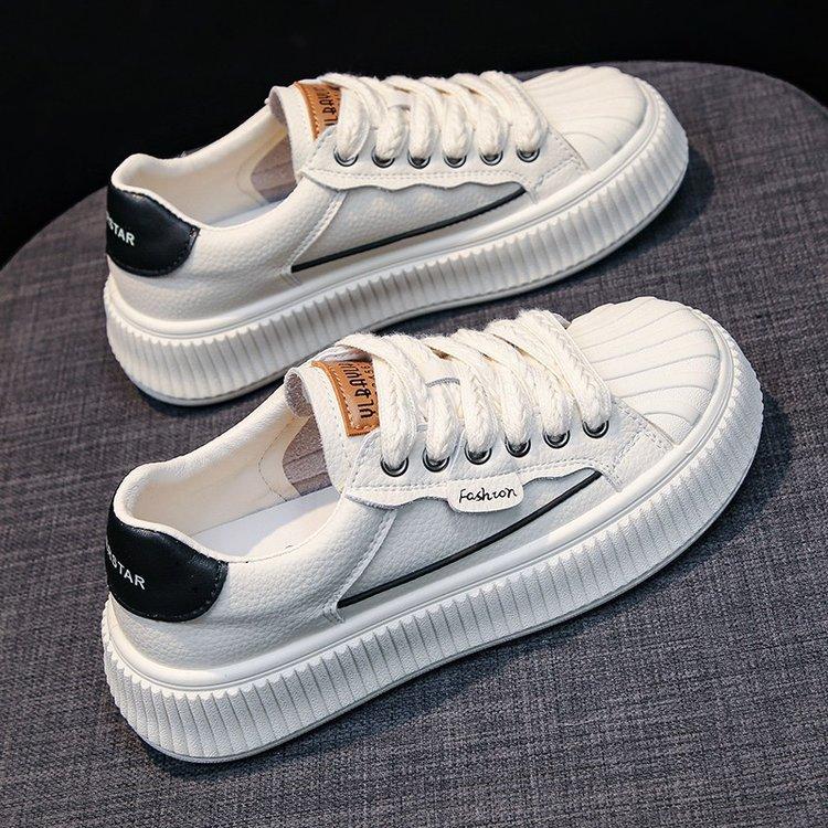 Shell Head Little White Shoes Women's Shoes 2024 New Spring and Summer Niche Explosion Thick-soled Versatile Sports Board Shoes Casual