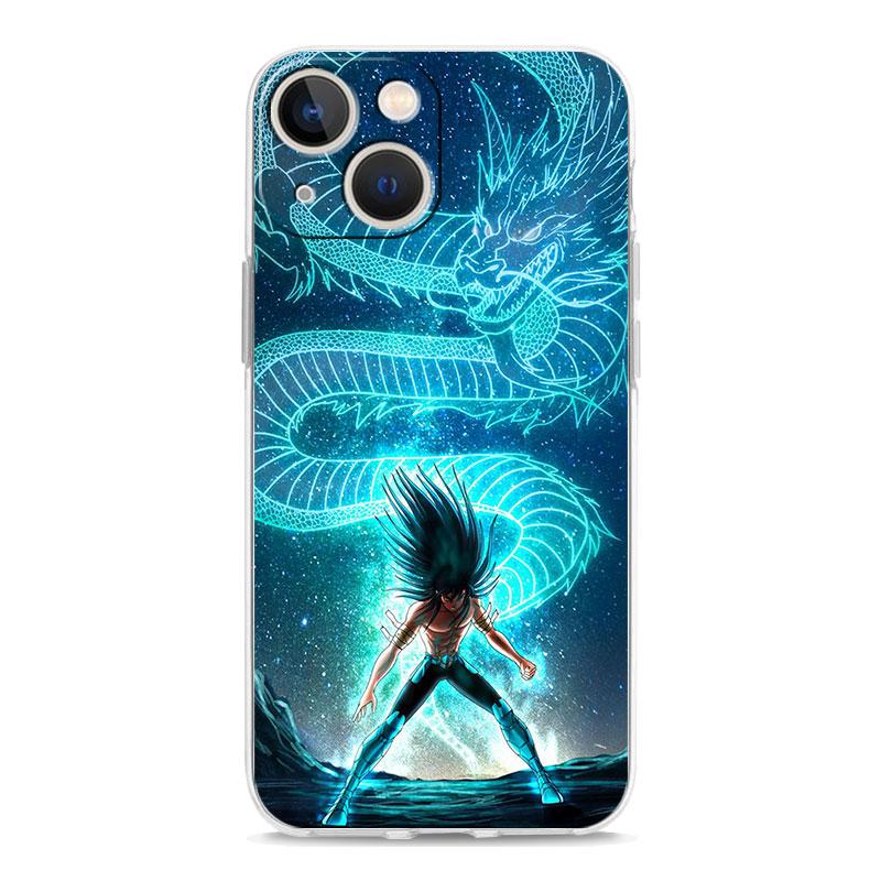 

Прозрачный мягкий чехол Saint Seiya Knights of the Zodiac для iPhone 14 13 12 11 Pro Max XS X XR SE 7 8 Plus, прозрачный чехол из ТПУ iPhone 7 8 SE