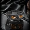 Meier Tiger's Eye Bracelet - Men's Multi-layer Cord & Leather Bangle - Stone Bracelet with Magnetic Clasp