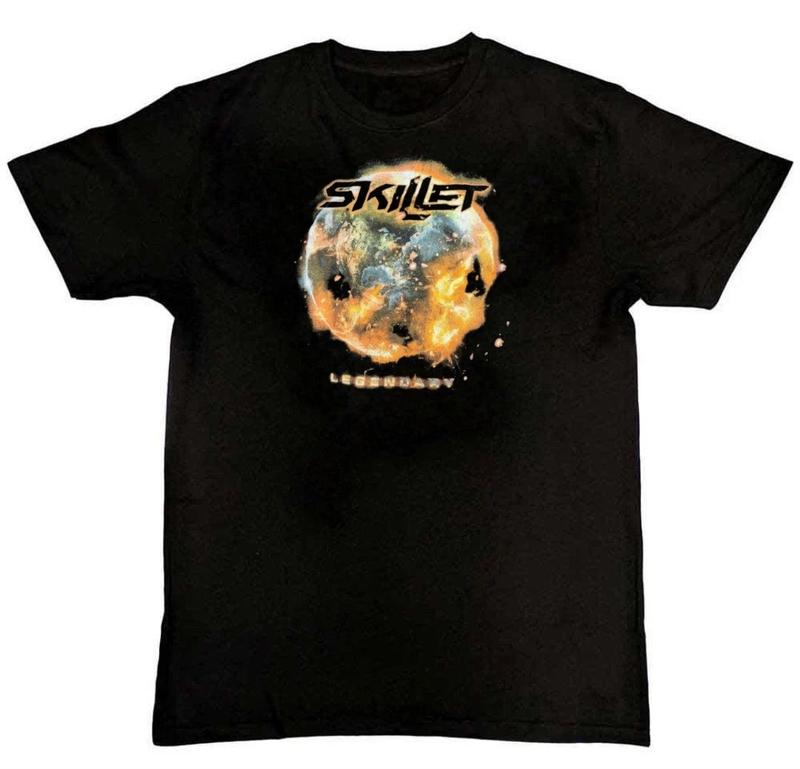 Rare! Skillet Band Legendary Graphic Print Unisex T-Shirt Graphic Tee L