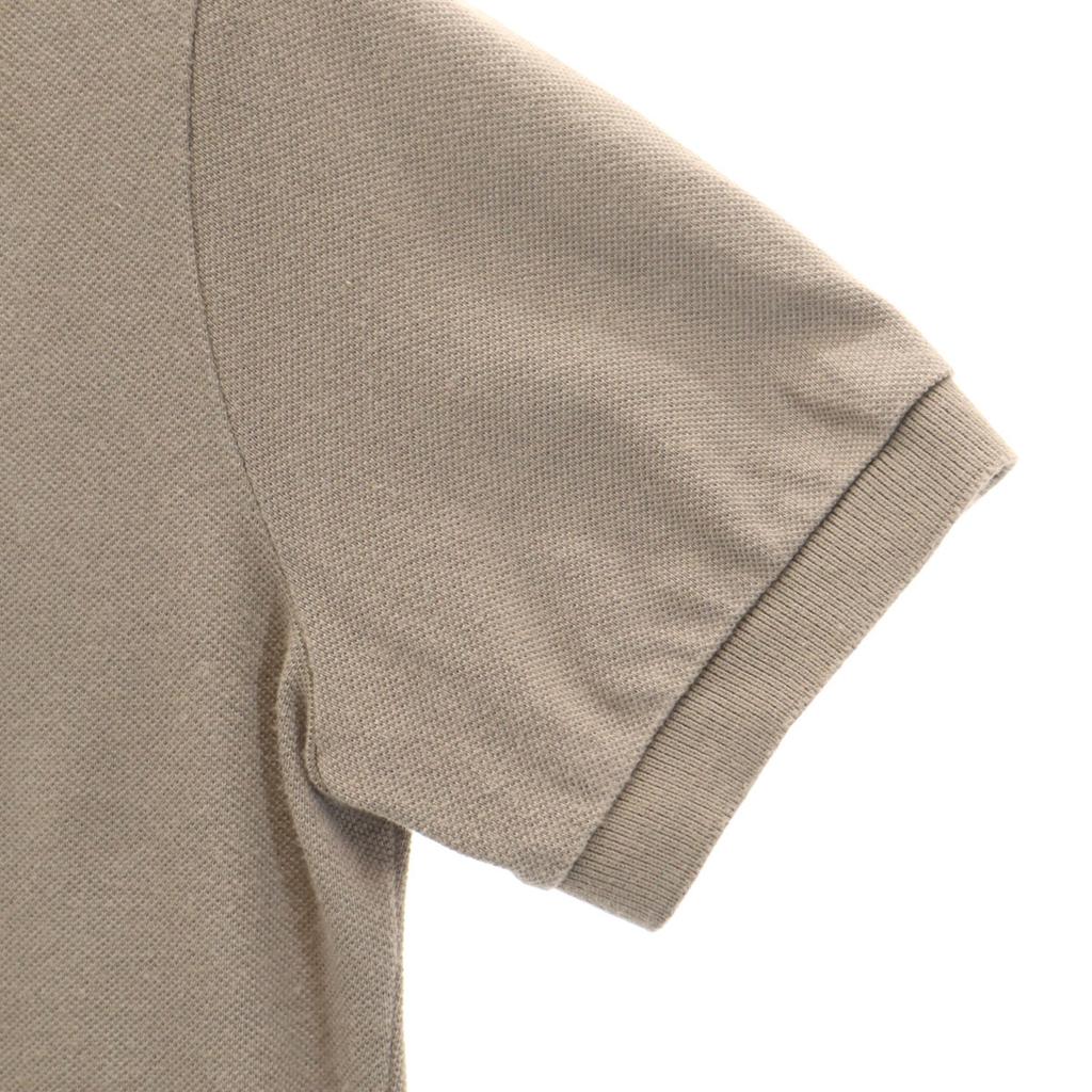 Lacoste Made In Japan Short Sleeve Polo Shirt 38 Ash Brown Fawn Women Used