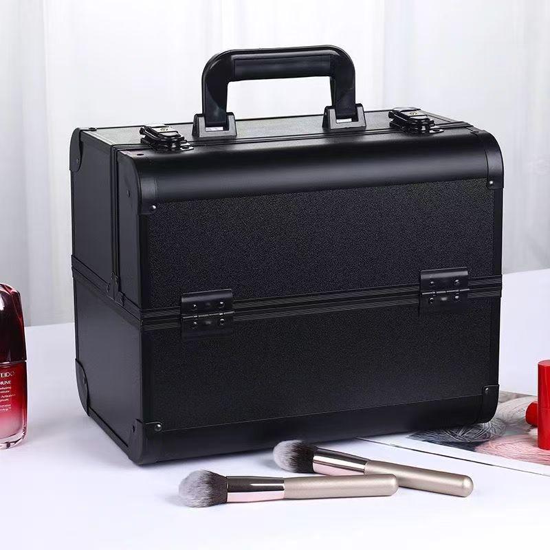 

Portable Multi-Layer Aluminum Makeup & Nail Art Storage Box - Waterproof and Durable