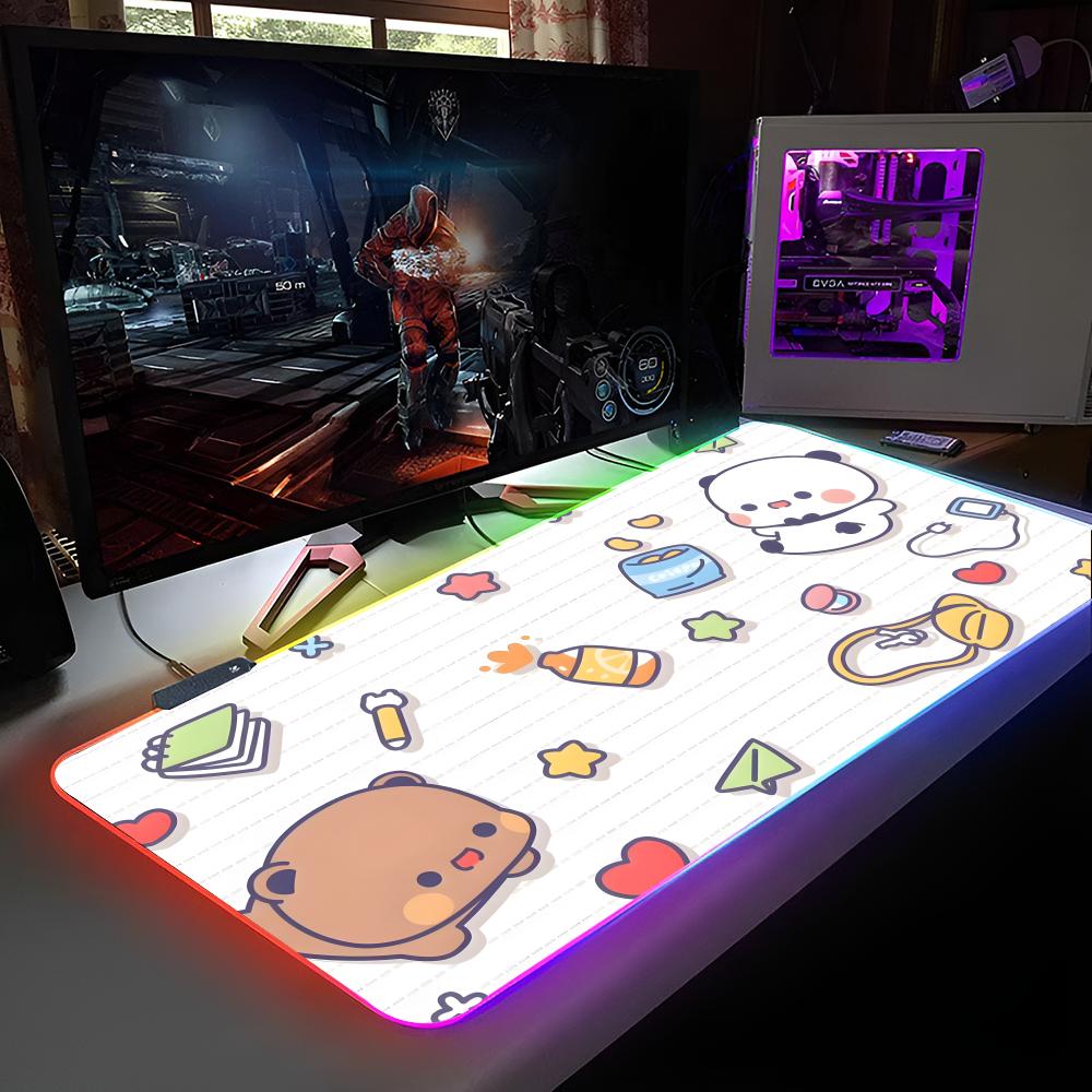 

Коврик для мыши Bubu Dudu Коврик для мыши с RGB-подсветкой Коврик для мыши для ноутбука Коврик для мыши для ноутбука Игровой коврик для игрового стола Компьютерного стола Игровые аксессуары RGB600x300x3mm
