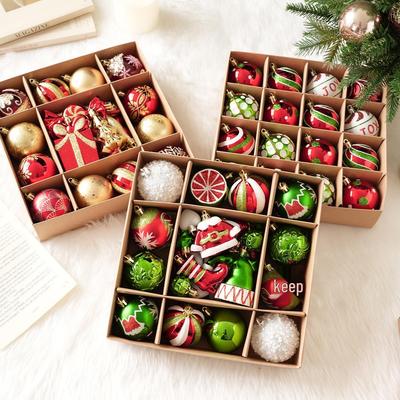 Cross-Border Christmas Ball Pendant Gift Box - Tree Decoration & Festive Ornament In Stock
