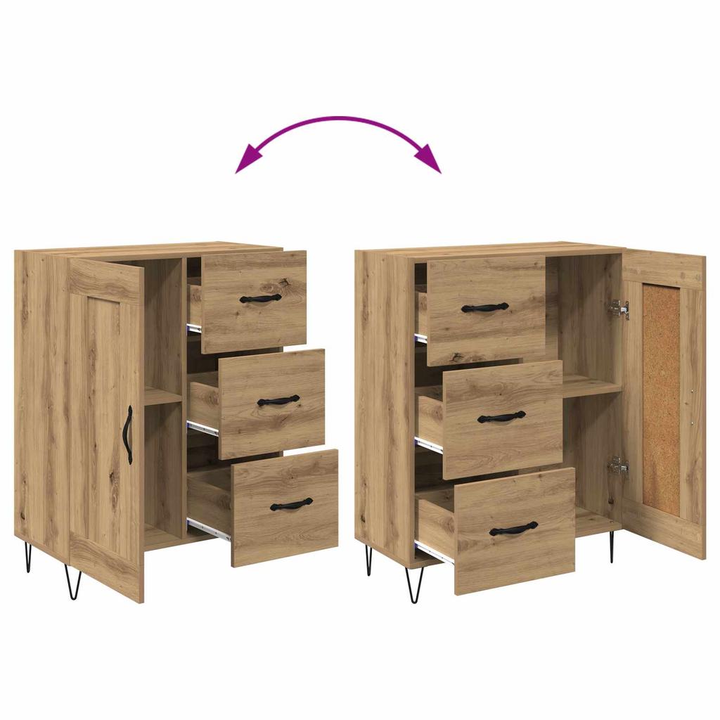 Artisan Oak Sideboard 69.5 x 34 x 90 cm Particleboard
