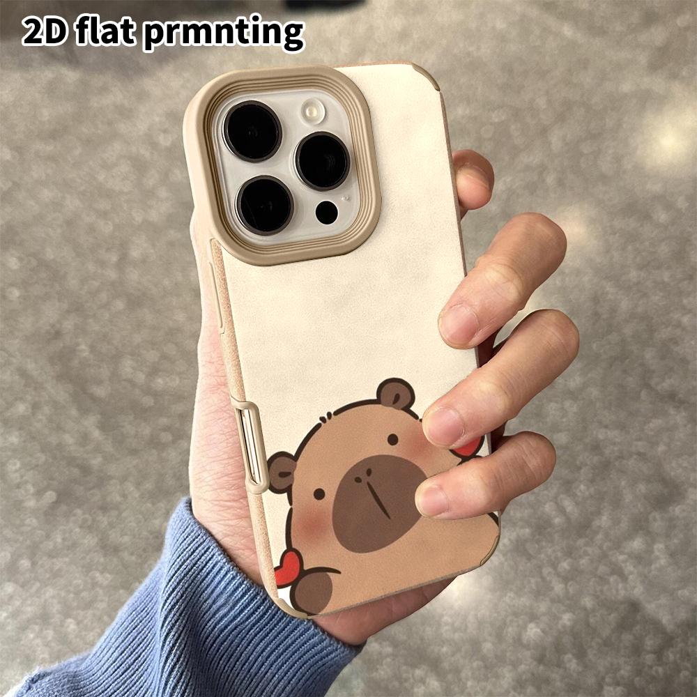 Phone Case: 2D Flat Lambskin Suitable for iPhone 18, 17, 16, 15, 14, 13 Pro Film Protection Case,favorite Porpoise, Christmas and Halloween Gift