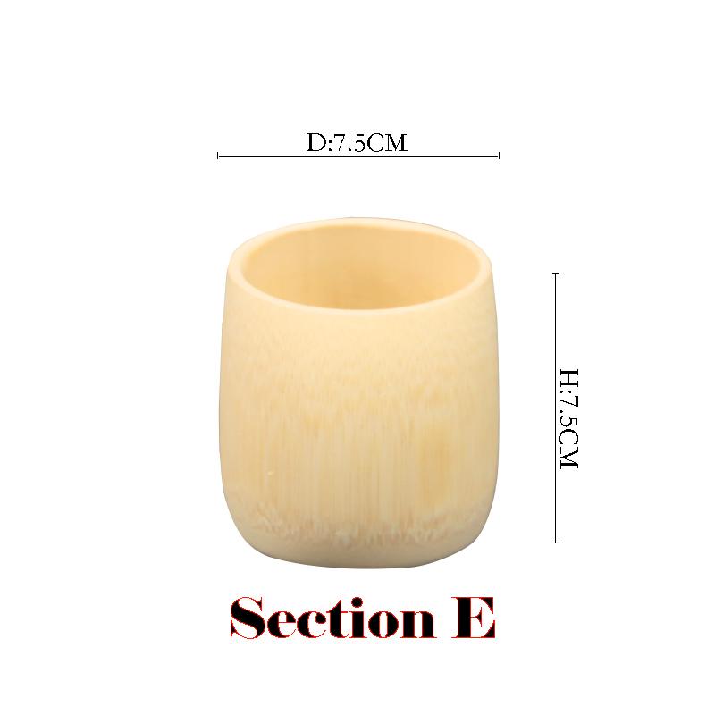 1 pcS Natural Hand Carved Carbonized Bamboo Tea Coffee Milk Water Cup