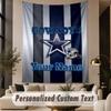 Custom Text Tapestry Dallas Cowboys Print Wall Tapestry Indoor Living Room Wall Decor