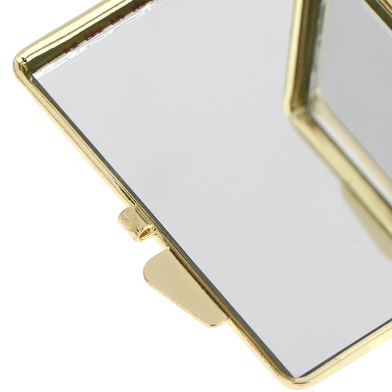 Mini Folding Mirror Keychain Round Heart Oval Square Shape Double Sided Cosmetic Mirror Metal Folding Keychain Makeup Mirror