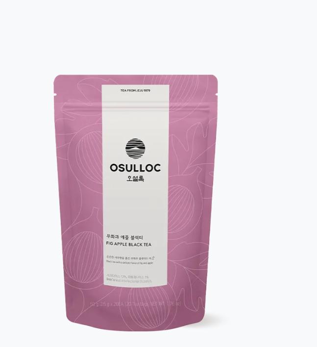 OSULLOC Fig & Apple Black Tea 10 Sachets | Fruity Jeju Korean Tea