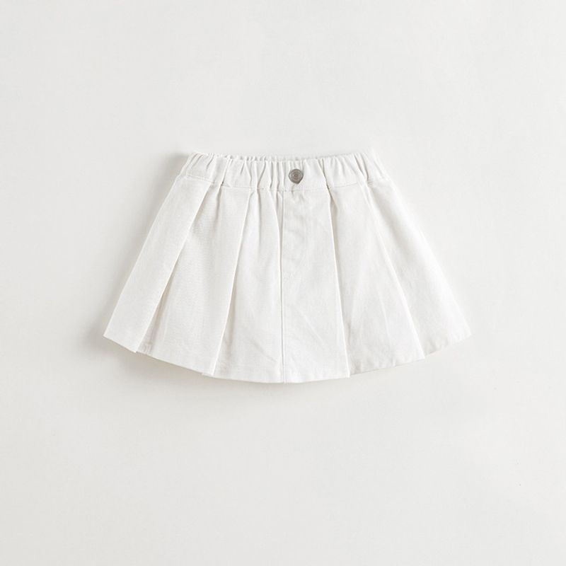 Mark Jenny Girls  Sweet and Cool Versatile Denim Short Skirt Children s Pleated Skirt 2025 Spring New Style 250203