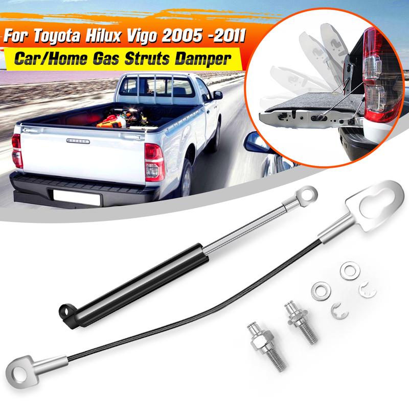 1X For Toyota for Hilux Vigo SR5 2005-2011 Car Rear Tailgate Support Rod Lift Gas Strut Bar Shock Damper Gas Spring 2010 2009