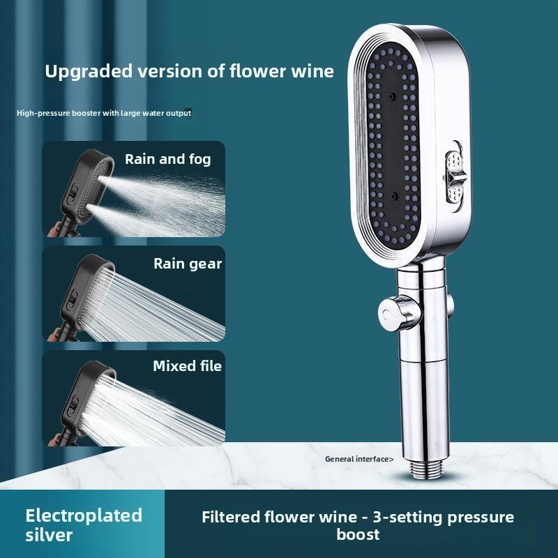 Modern Minimalist Handheld Shower Head With Filter For Home Spa And Water Pressure Boost